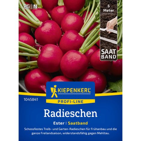 Kiepenkerl Profi-Line Saatgut Radieschen Ester Saatband für ca. 0,5 – 0,75 m² (1/2)