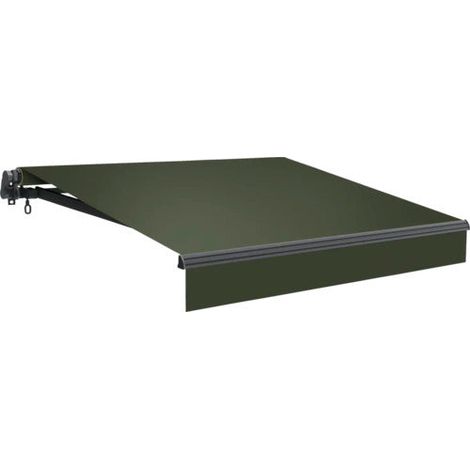 [GEBRAUCHT] B-Ware Markise Gelenkarmmarkise Sonnenschutz Stoff olive Gestell anthrazitgrau (1/2)
