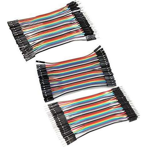 1 Set 120P 10CM 2,54 mm Breadboard Câbles Jumper Wires 40P Multicolore mâle à mâle, Femelle à Femelle, Femelle à mâle, Kit de câbles pour Prototypage, Projet DIY (1/5)