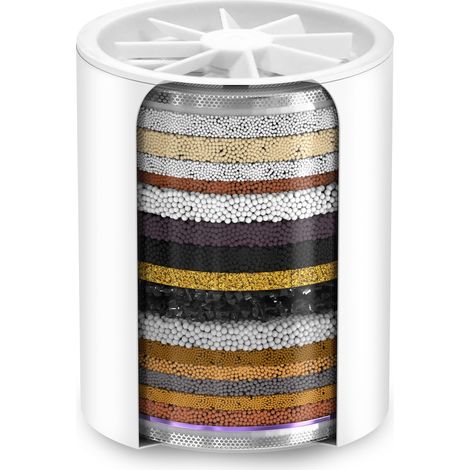Lot de 2 cartouches de rechange compatibles avec les filtres de douche à 20 étapes Recharges universelles compatibles avec les purificateurs d'eau de bain Filtres pour pommeau de douche éliminant le