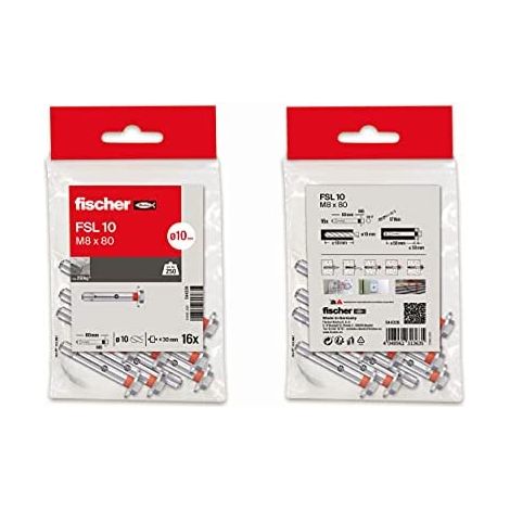 Fischer 544328 Sac Fsl, 10 x 100, multicolore (1/5)