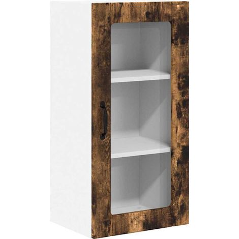 Meuble mural de cuisine,Armoire de cuisine avec étagère Chêne fumé 40 x 31 x 80 cm CFW79707 (1/5)