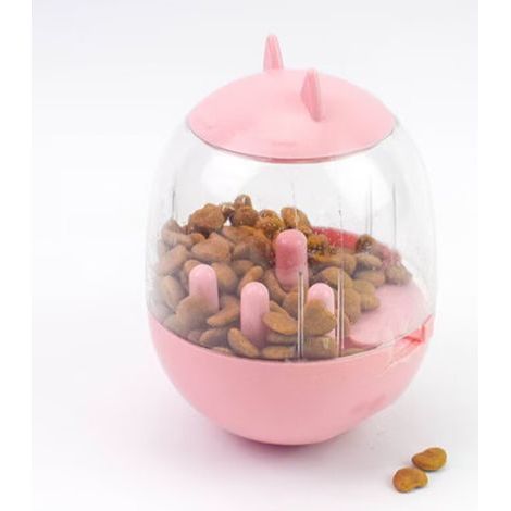 Distributeur de jouets pour chiens et chats Balle à enrouleur lent Do65 (1/4)