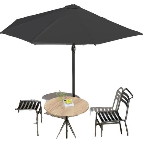 Ombrellone semicircolare, antivento, facile da usare, 300 x 155 x 223 cm - b (1/2)