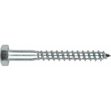 FPLUS tornillo tirafondo  8x 50 x100 , Tornillo con rosca para madera y aglomerado y cabeza exagonal.

DIN-571 Zincado