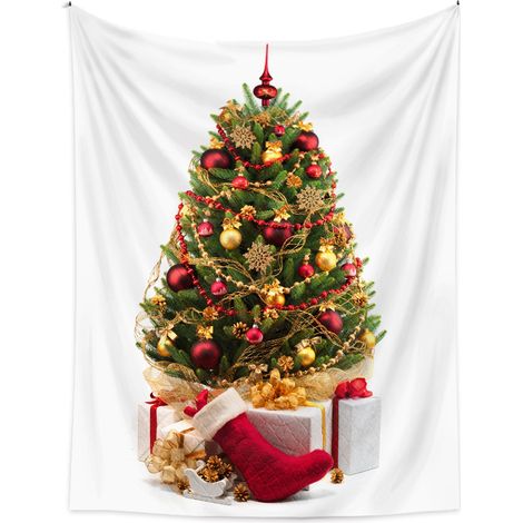 Tapiz Mural Navidad - Árbol De Navidad - Decoración Para Pared - Ideal Para Salón Y Dormitorio - 1 Unidad (1/5)