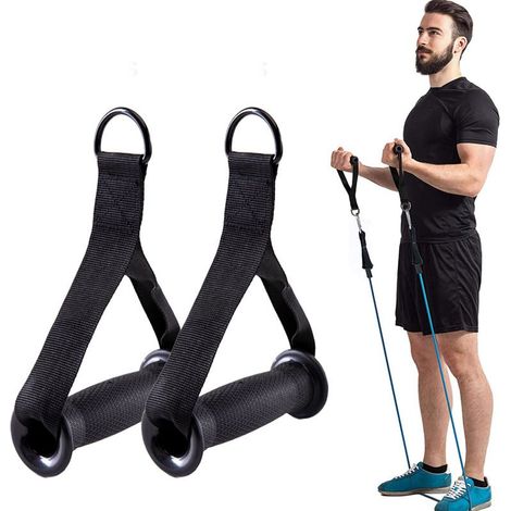 Poignée d'extracteur de fitness, poignée de bande d'exercice 1 paire (1/5)