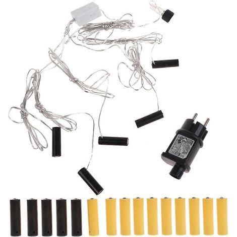 Adaptateur secteur annulant l'alimentation de deux piles AA. compatible avec diverses piles 3V LR6/AA. (1/5)