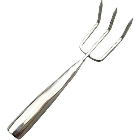 Râteau à main en acier inoxydable, outil de jardinage en métal avec poignée ergonomique, bêche à terre, ramassage des feuilles dans le jardin-3 Tines