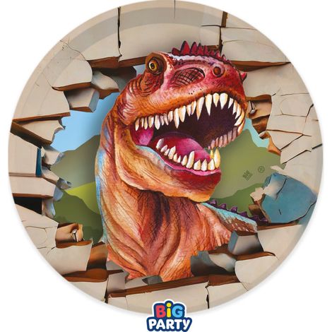 Big Party Piatti Carta D 18 Cm Dinosaurs Cf 6 Pz