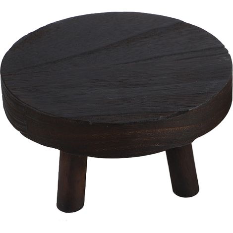 Support pour plantes en bois, tabouret moderne pour salon, balcon, bureau, couleur ambre brûlé M: 17x9, hauteur des pieds 6CM (1/5)
