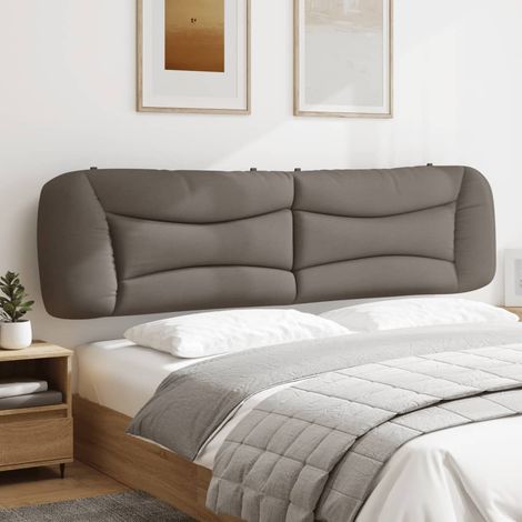 Kopfteil-Kissen Taupe 200 cm Stoff vidaXL57289