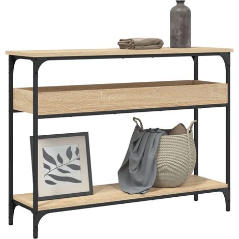 Konsolentisch mit Ablage Sonoma-Eiche 100 x 29 x 75 cm Holzwerkstoff