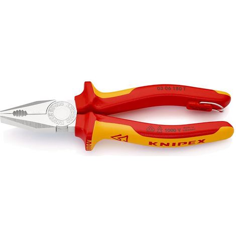 Draper 25157 KNIPEX 03 06 180 T BK Combination Pliers, 180mm