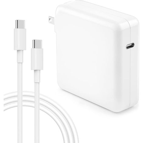 Adaptateur secteur avec câble double USB-C de 2 m (blanc, États-Unis)