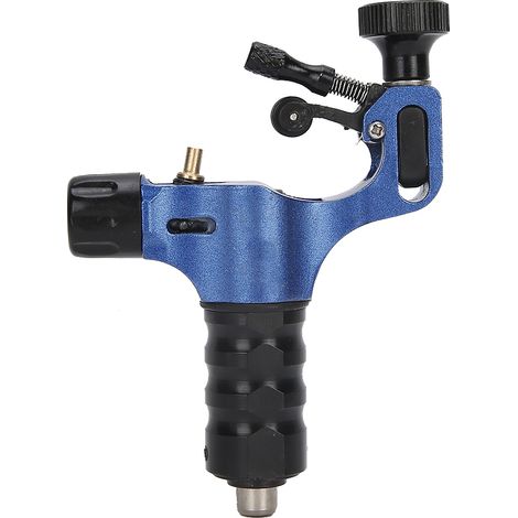 Machine à tatouer professionnelle motorisée puissante, liner & shader, interface RCA, bleu, portable. (1/5)
