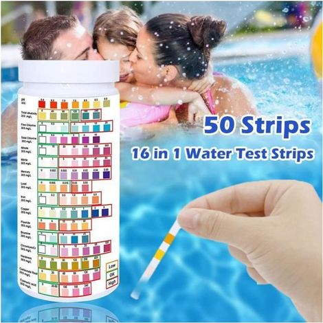 HOXILEELEOKit prova di acqua potabile 16-in-1 - ALLONSCD - Strisce per test di Durezza, PH Fluoruro di Nitrato di piombo (1/5)