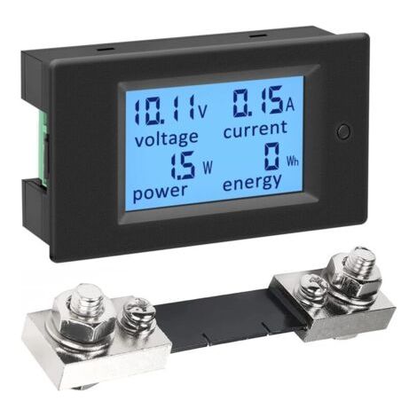 Voltmètre Ampèremètre Numérique DC 100A 6.5 100V Testeur Puissance Énergie Compteur LCD