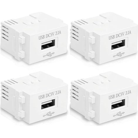 Set mit 4 USB-Netzteilmodulen (220 V auf 5 V, 2,1 A), kompakter AC/DC-Transformator, stabile Ausgangsleistung für Smartphones und Tablets, ideal für DIY-Projekte und elektronische Integrationen (1/5)