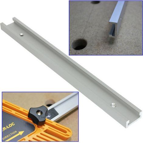 Fixation de voie à onglet à fente en T de 300 mm pour scie à table de toupie (1/5)