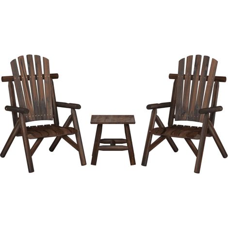 3-tlg. Garten-Lounge-Set Massivholz Fichte (1/5)