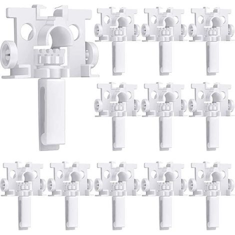 10 poulies de remplacement avec tige pour stores, roulettes de guidage pour mécanismes de stores, accessoires de réparation pour rideaux, volets, fenêtres et systèmes de levage (1/5)