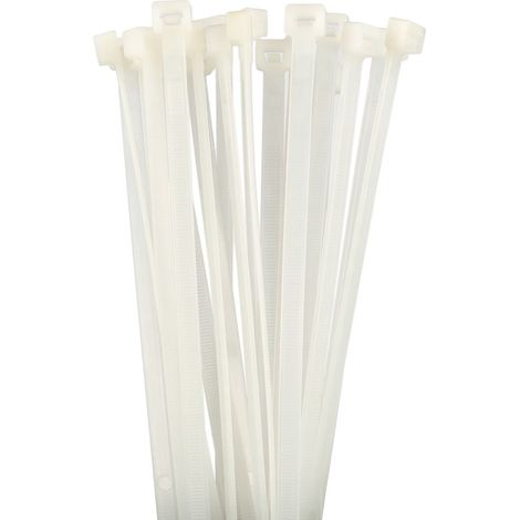 Fascette stringicavo bianche 280x4,5 mm, confezione da 100 (1/2)