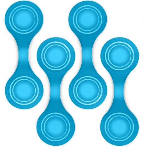 Lot de 4 réflecteurs magnétiques – Pendentif à clip pour enfants, cartable, vêtements, poussettes et chiens I Réflecteur, pendentif lumineux chien