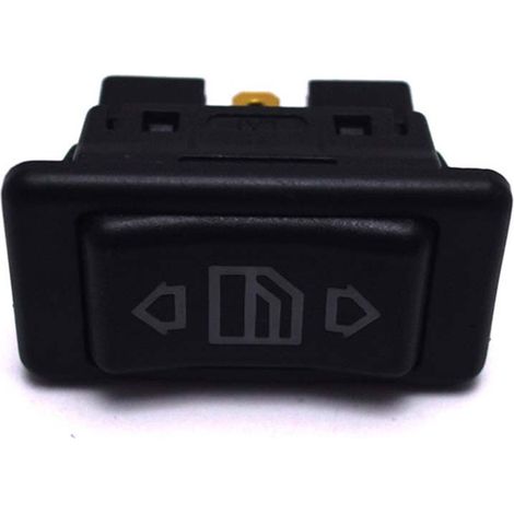 Bouton de commande de lève-vitre électrique automobile 12V/24V 10A 6 broches, compatible avec tous les interrupteurs à bouton-poussoir automobiles avec indicateur LED vert. (1/5)