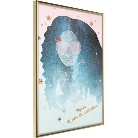 Affiche Murale Encadrée "Winter Constellation" 40 x 60 cm Or (1/2)