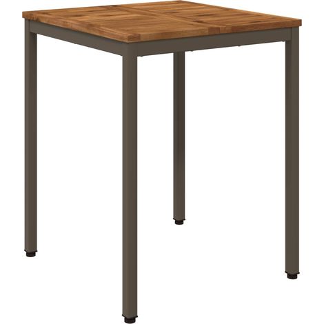 Table de dîner de jardin Naturel et café 60 x 60,5 x 75 cm vidaXL