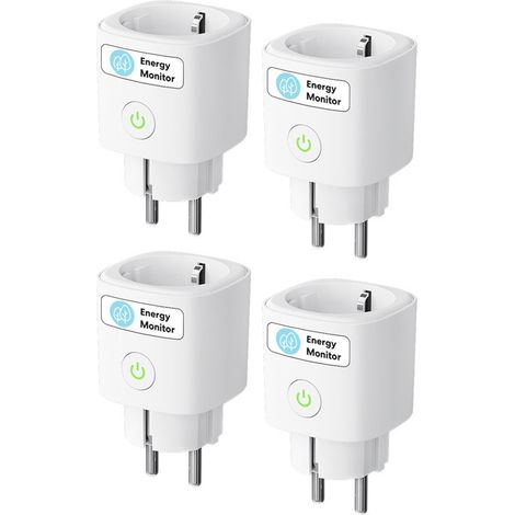 MEROSS MATTER PRISE CONNECTÉE (TYPE F), 16A PRISE WIFI COMPATIBLE AVEC APPLE HOME, ALEXA ET GOOGLE HOME, LOT DE 4 PRISE AVEC MES (1/3)