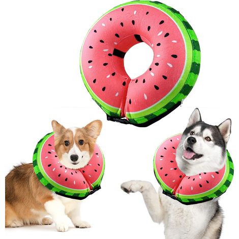 Collar inflable para perros, ajustable, protección postoperatoria, no obstruye la visión, lavable. (1/5)