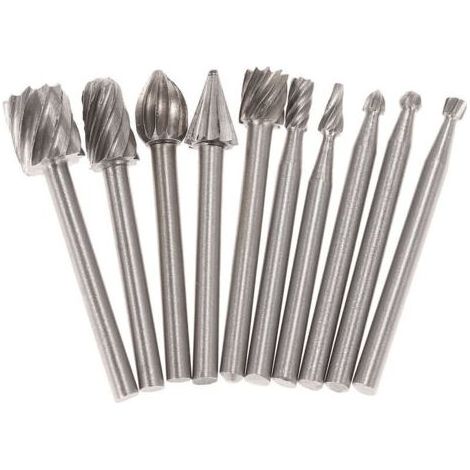 10pcs 1/8" (3mm Gambo HSS Router Po ' di Fresatura Incisione in Legno Utensile Rotante Bit per la Fresatura, Routing Per il fai da te Incisione del legno (1/5)