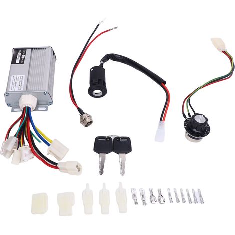 Kit moteur de variateur de vitesse pour tricycle 36 V 1000 W avec bouton de réglage de la vitesse, verrouillage électrique des portes, prise aviation et port de charge. (1/5)