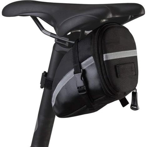 Borsa da sella per bicicletta – Borsa posteriore per bicicletta – Borsa da sella – Borsa da sella per mountain bike – Borsa porta attrezzi per la riparazione della bicicletta – Con striscia riflettent (1/5)
