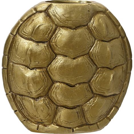 Kaemingk Vase Schildkrötenpanzer goldfarben L: 19,2 cm W: 7,4 cm H: 19,4 cm - Polyresin