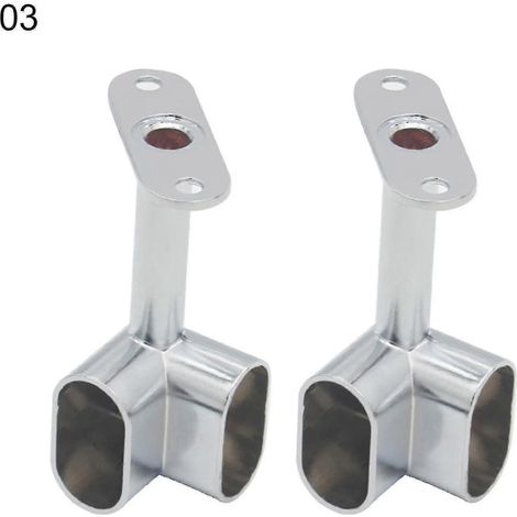 2 supports de plafond en alliage pour tringle à vêtements d'angle - taille : 3 (1/5)