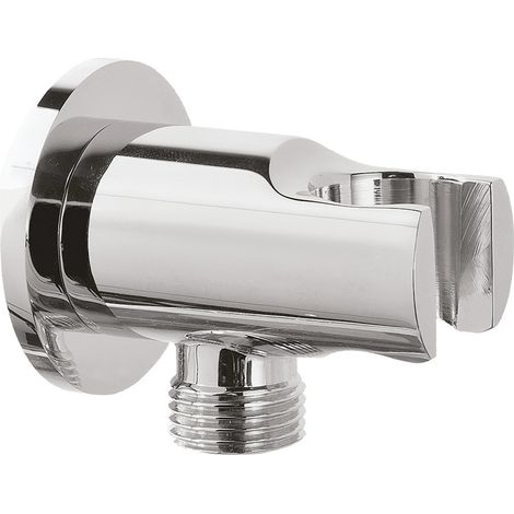Presa per acqua a muro round con porta doccetta ø 32 x H 600 mm - Idrhaus