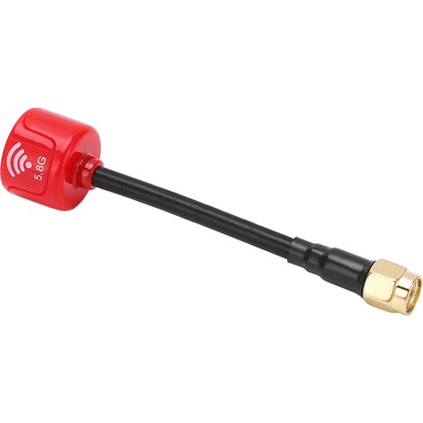 Antenne FPV 5,8 GHz pour drone quadricoptère de course RC FPV, 85 mm, 2,5 dBi, rouge. (1/5)