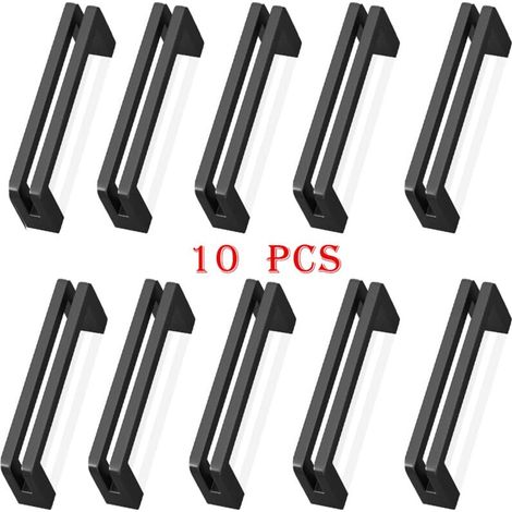 10pcs Furniture Handles, 96mm Center Distance, Black Kitchen Door Handles, Bar Handles, Black Kitchen Handles for Doors, Windows, Drawers, Cabinets, Refrigerators (1/5)