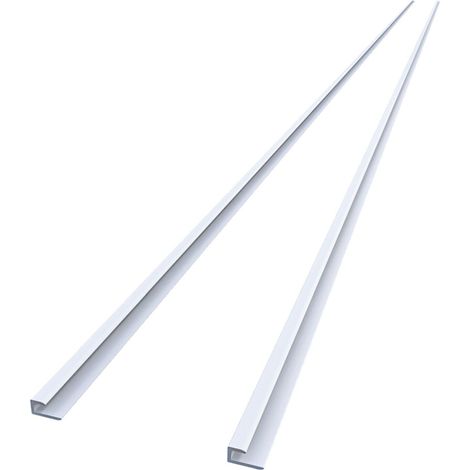 210cm Kantenprofil Aluminium Profil für 3mm Aluverbundplatte Matt Weiß (1/2)