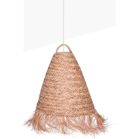 Barcelona Led – Suspension en fibre naturelle – Ø 450 mm – Hauteur réglable 1,3 m – Ampoule E27 60W – IP20 pour intérieur – Style boho et moderne (1/5)