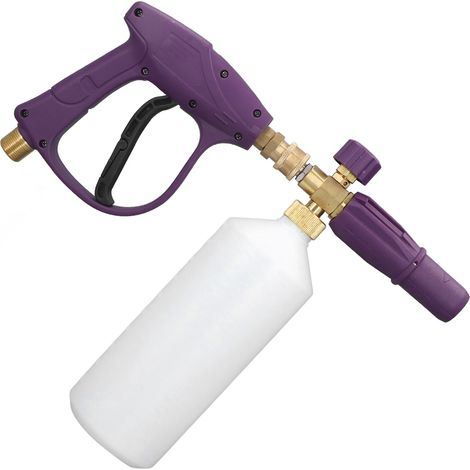 Pistolet nettoyeur haute pression 4350PSI, buse réglable angle et débit, raccord rapide 1/4 NPT, lance avec mousseur, kit complet (1/5)