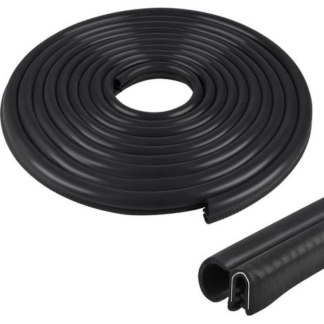Rubber Car Door Seal, 10m, Universal EPDM Car Trunk Seal without Glue for Caravan, Truck, Garage, Machine, Black, Side (1/5)