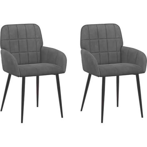 Sillas de comedor 2 uds. Terciopelo Gris oscuro 57 x 50 x 85 cm vidaXL (1/5)