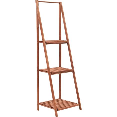 Soporte para plantas mueble para flores madera de cedro 45 x 40 x 145 cm color marrón 020045171