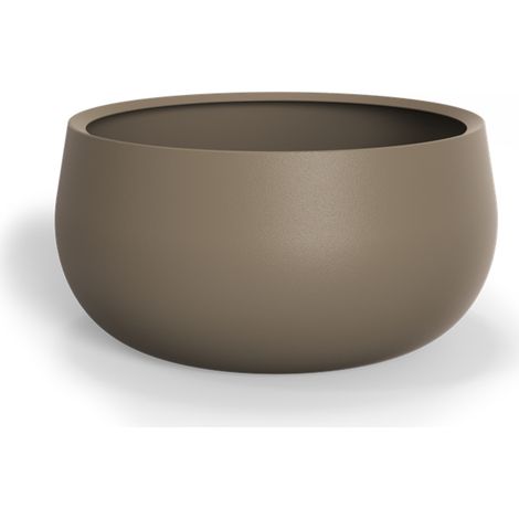 Adezz Lora Pflanzgefäß Fiberglas Pflanzkübel Blumenkübel 120x60 cm beigegrau