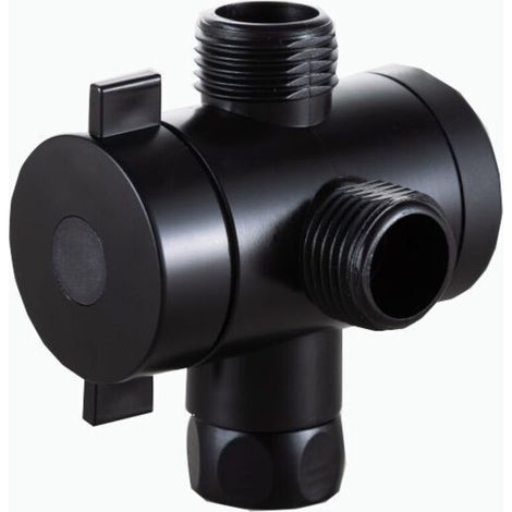 Interrupteur d'eau à 3 positions pour douche, adaptateur multifonctionnel pour WC G1/2 pouce, bidet ou noir - AquaForge (1/3)