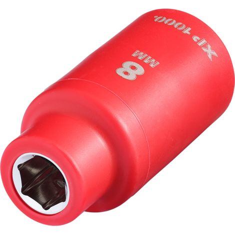 Draper 17572 XP1000 VDE Socket, 3/8"" Sq. Dr., 8mm